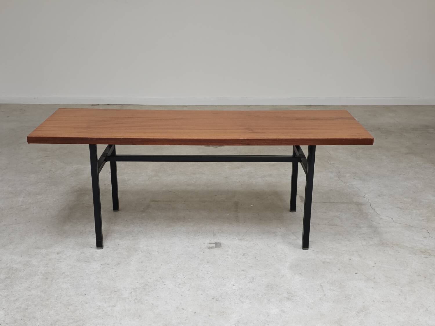 Metal and wood coffee table, former Czechoslovakia 1970
