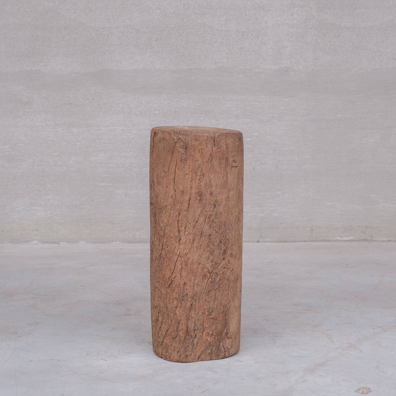 Antique Wooden Tree Trunk Pedestal
