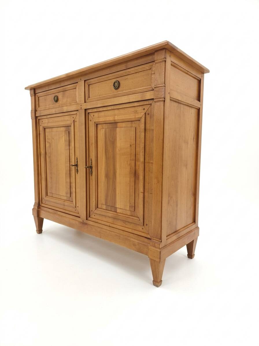 Louis XVI style buffet in solid cherry wood from the mid-20th century.