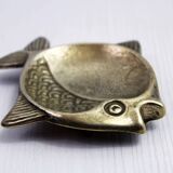 Vide poche vintage forme poisson en laiton