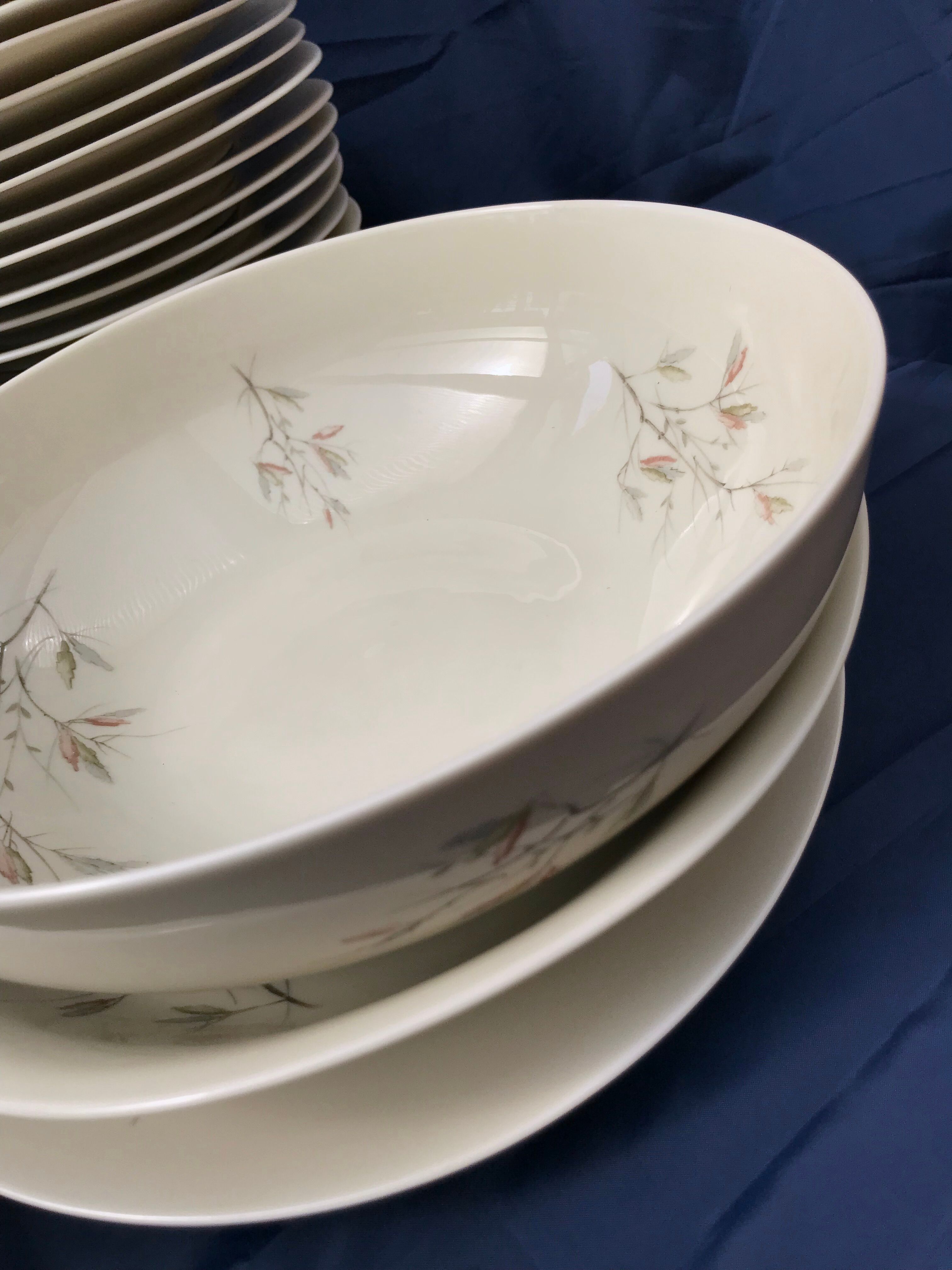 Vintage service porcelain Limoges 37 pieces france limoges unic beige gray gold