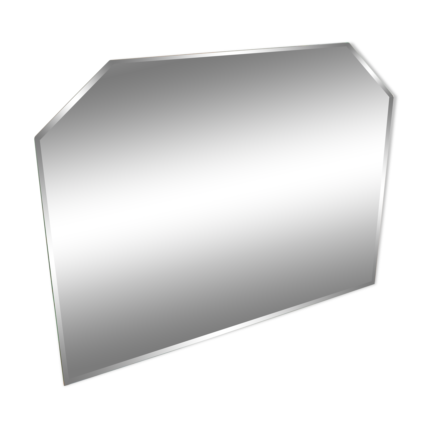 Beveled wall mirror, toilet glass, antique, art deco 48x36cm