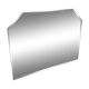 Beveled wall mirror, toilet glass, antique, art deco 48x36cm