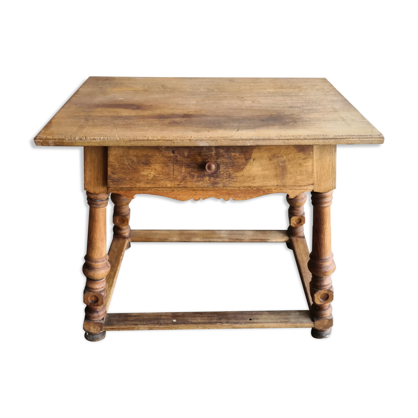 Old country desk feet turned