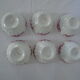 6 Porcelain bowls Limoges décor small pink flowers 50s/60s