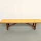 Brutalist bench, yellow "pop" seat