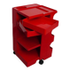 Bieffeplast "Boby" red rolling trolley, Joe Colombo - 1970s