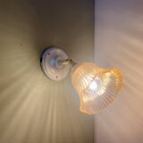 Vintage amber glass tulip wall light