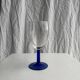 Set of 2 small king-shaped stemmed glasses and 2 small ball-shaped stemmed glasses
