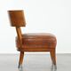 Vintage design armchair / cocktail chair made of sheepskin leather