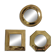 Set of 3 wall mirrors in brass, vintage Moroccan craftsmanship, 9 cm