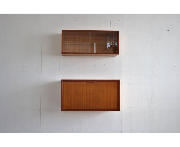Vintage wall unit of 2 cabinets