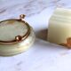 Ensemble cendrier et briquet de table en onyx 1960-70