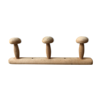 Vintage wooden wall coat holder