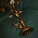 Paire de candélabres bronze laiton XIX
