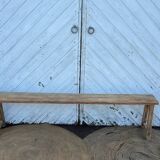 Old farmhouse bench in raw solid wood
