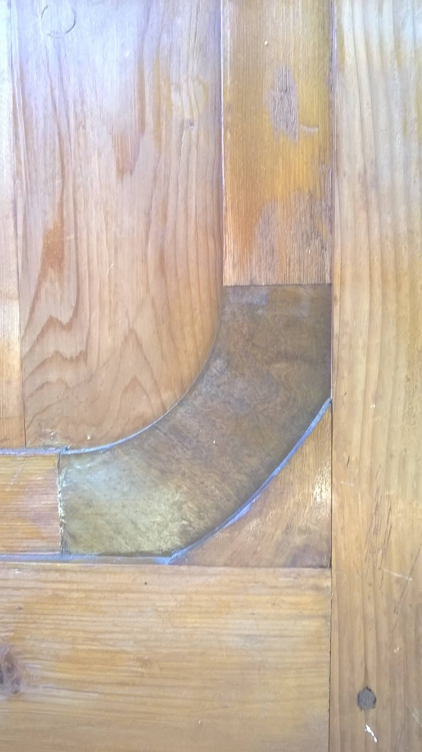 Set of large double old molded cupboard doors