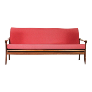 3-seater sofa with teak frame from