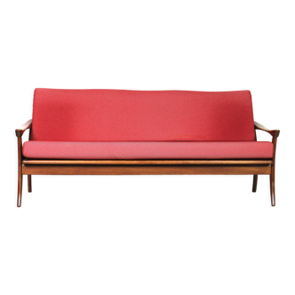 3-seater sofa with teak frame from De Ster Gelderland made in the 50s