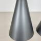 Set of 2 diabolo stilnovo style metal hanging light, bag turgi, switzerland 1950