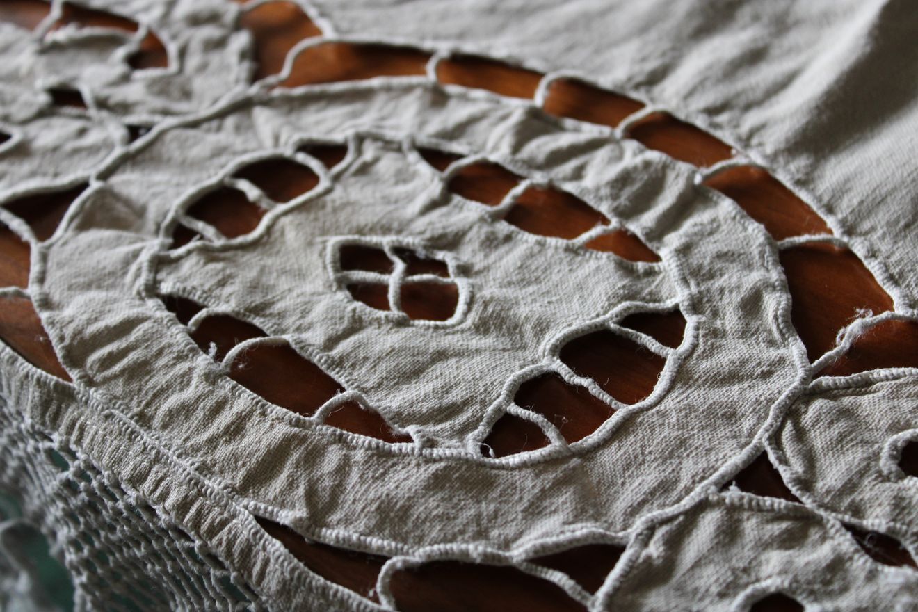 Old tablecloth