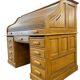 Bureau à rideau américain vintage en bois