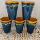 5 old Vallauris mugs / mazagrans