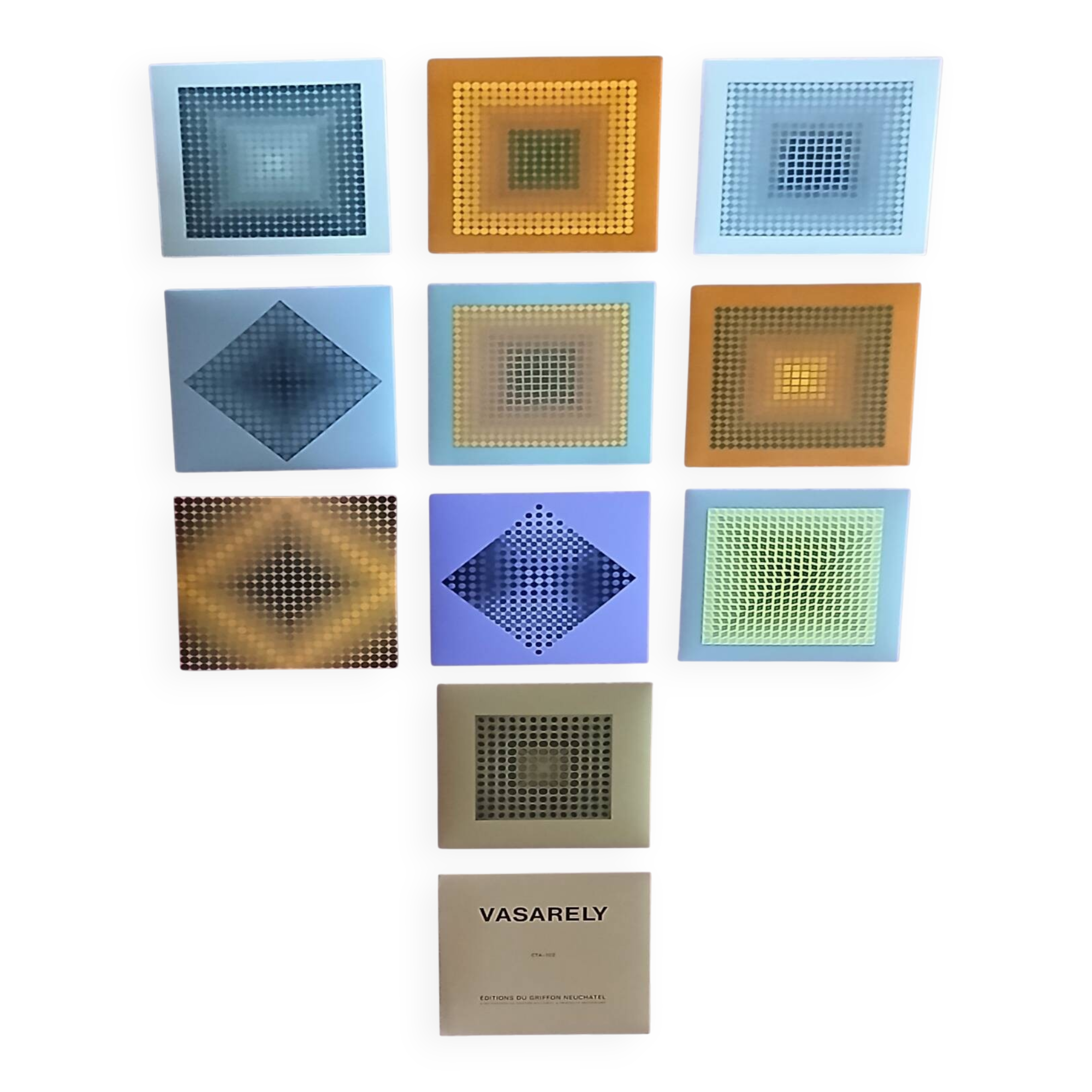 Rare complete portfolio by victor vasarely - "cta 102" - deluxe edition
