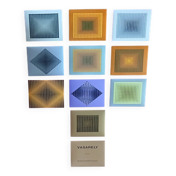 Rare complete portfolio by victor vasarely - "cta 102" - deluxe edition