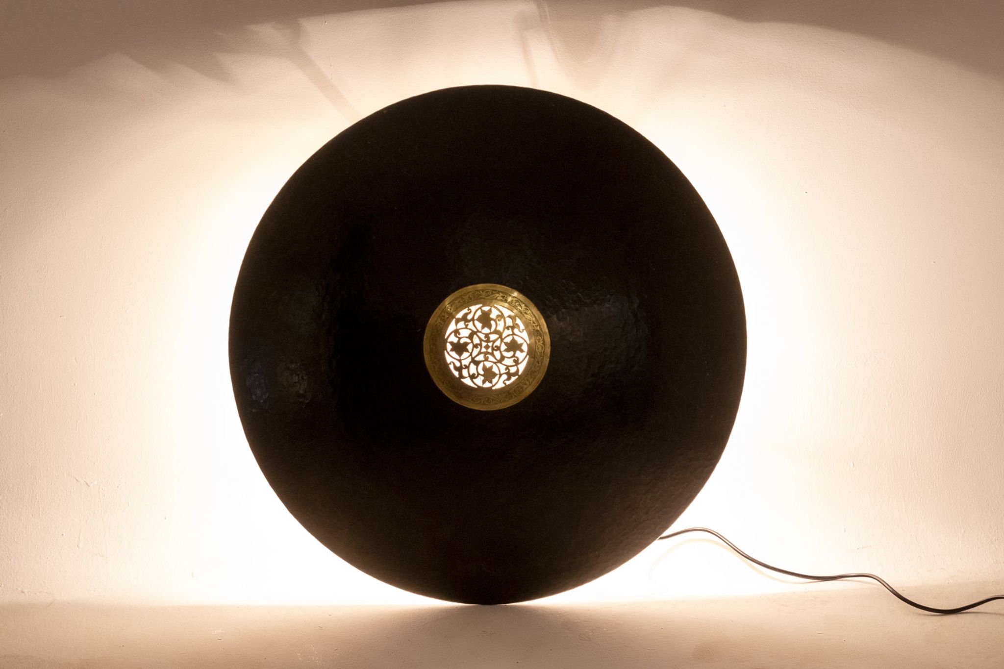 Moorish style brass wall lamp, or pendant lamp, twentieth century