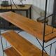 Shelf on legs with 5 teak veneer shelves from 1970.