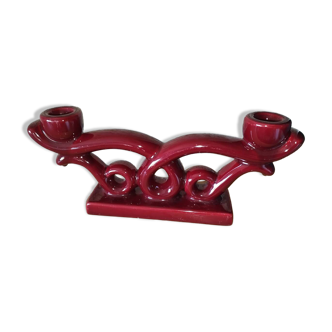 Ceramic slipware candlestick