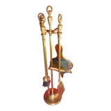 Brass fireplace set with bellows