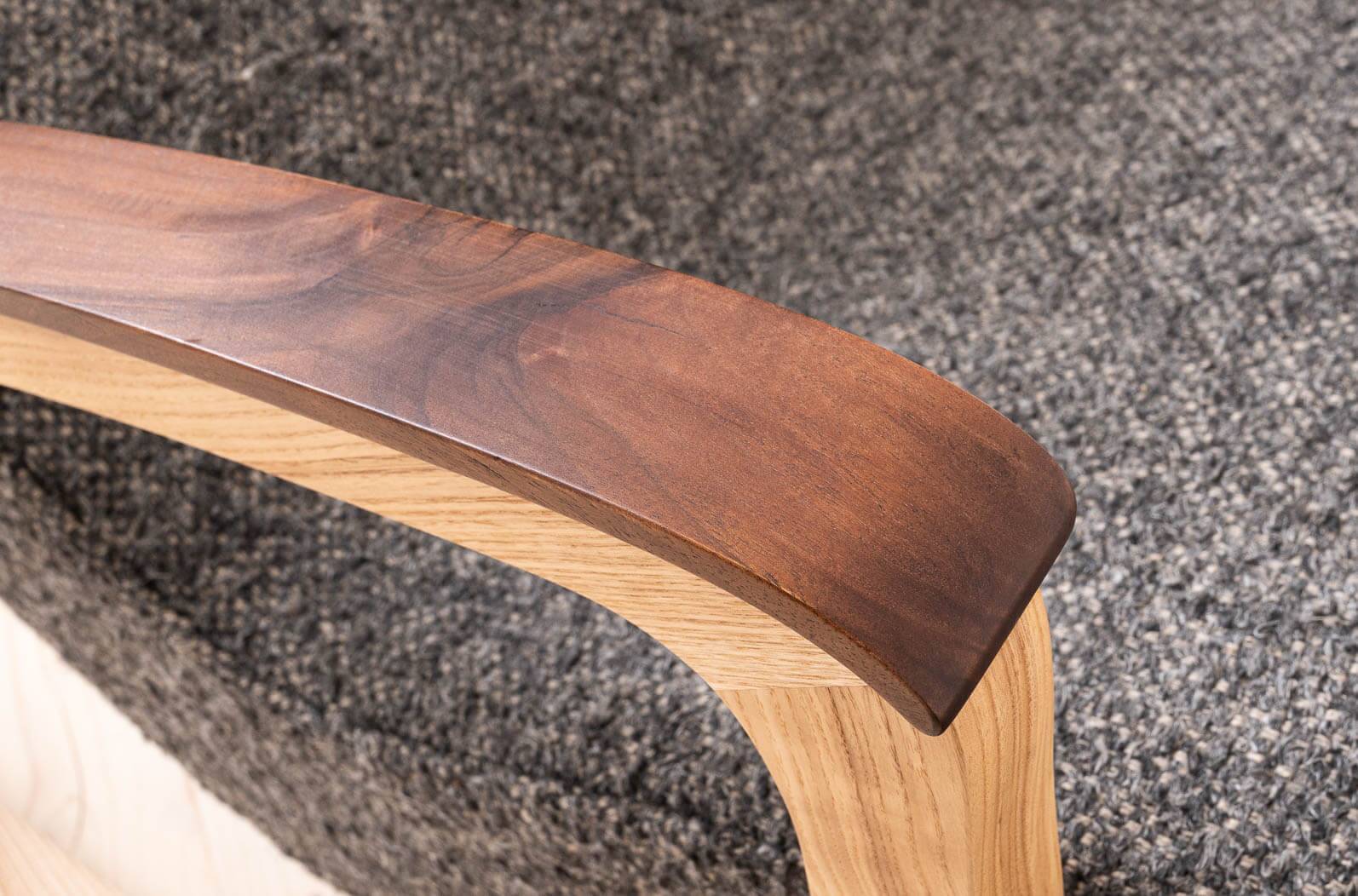 Mid Century Modern Vintage Rocking Chair, Czechoslovakia, 1950s, Reupholstered