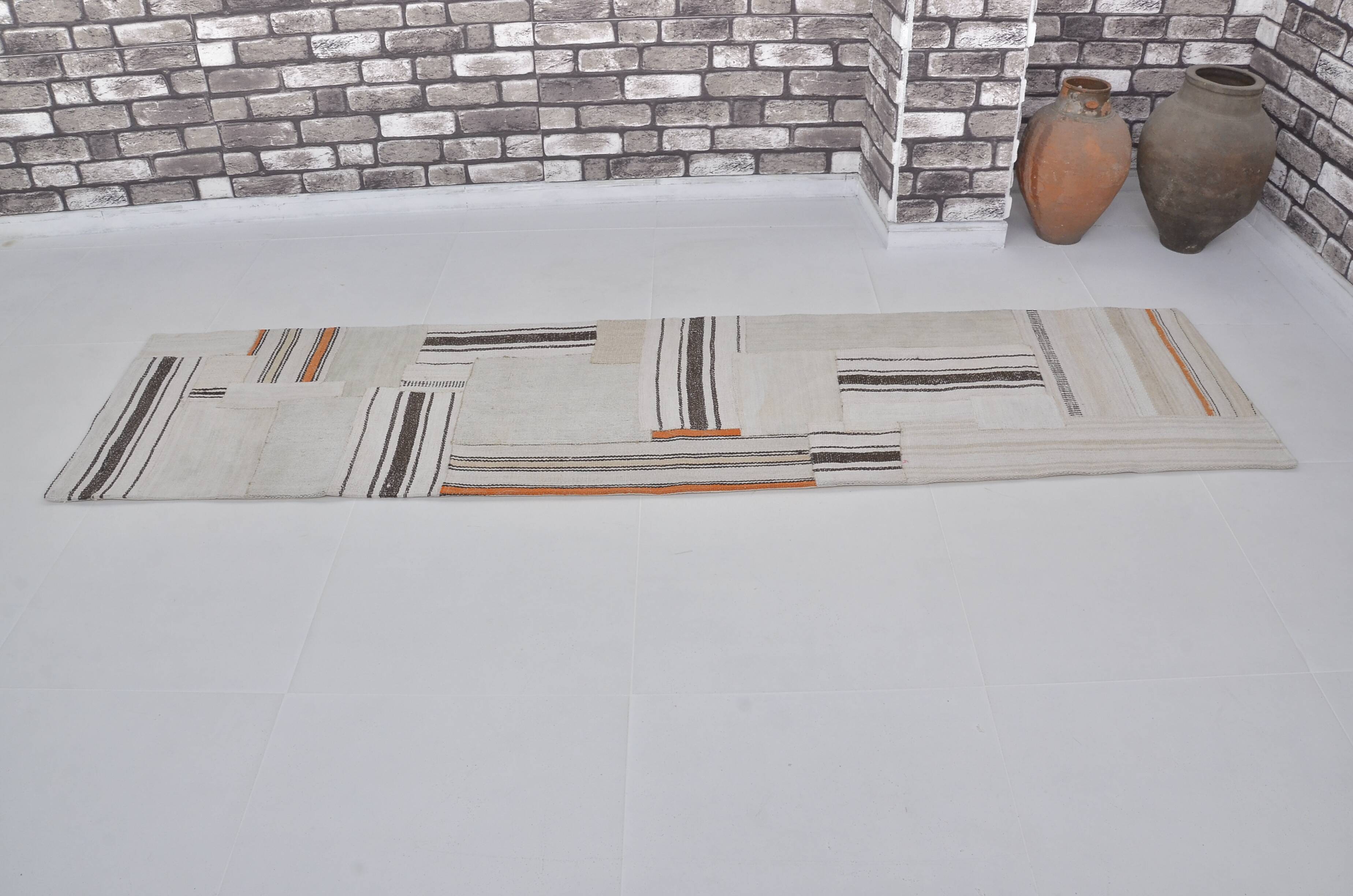 Oushak Vintage STRİPE Hemp Runner sku 3815