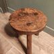 Stool solid oak tripod brutalist shepherd