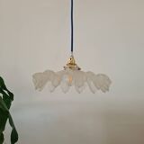 Vintage frosted glass lampshade pendant light