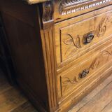 Professional furniture in light oak carved wood