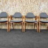 Set of 4 teak chairs by Kai Kristiansen for Sva Møbler Danish Design 60s 70s