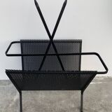 Black metal magazine rack Mathieu Mategot 1950