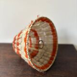 60s orange and beige wool lampshade