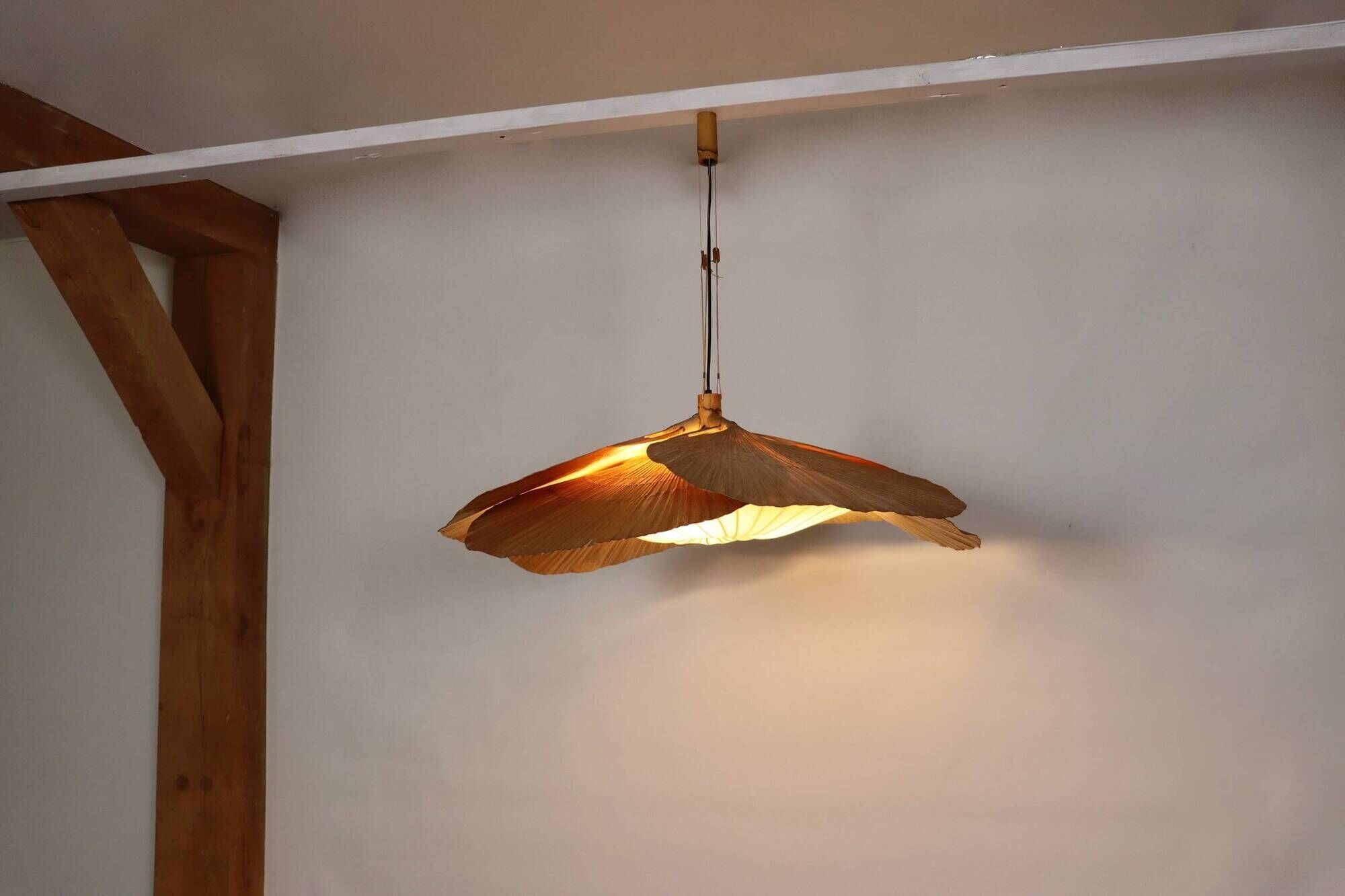 Hana I Chandelier, Uchiwa Series By Ingo Maurer For Design M, Germany, 1970s