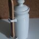 White porcelain pot for storing pickles or fruits with alcohol