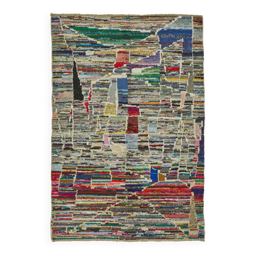Tapis boho recyclé turc fait main 170 cm x 266 cm