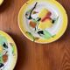 Trio assiettes barbotines poire