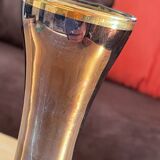 Copper and gold glass vase