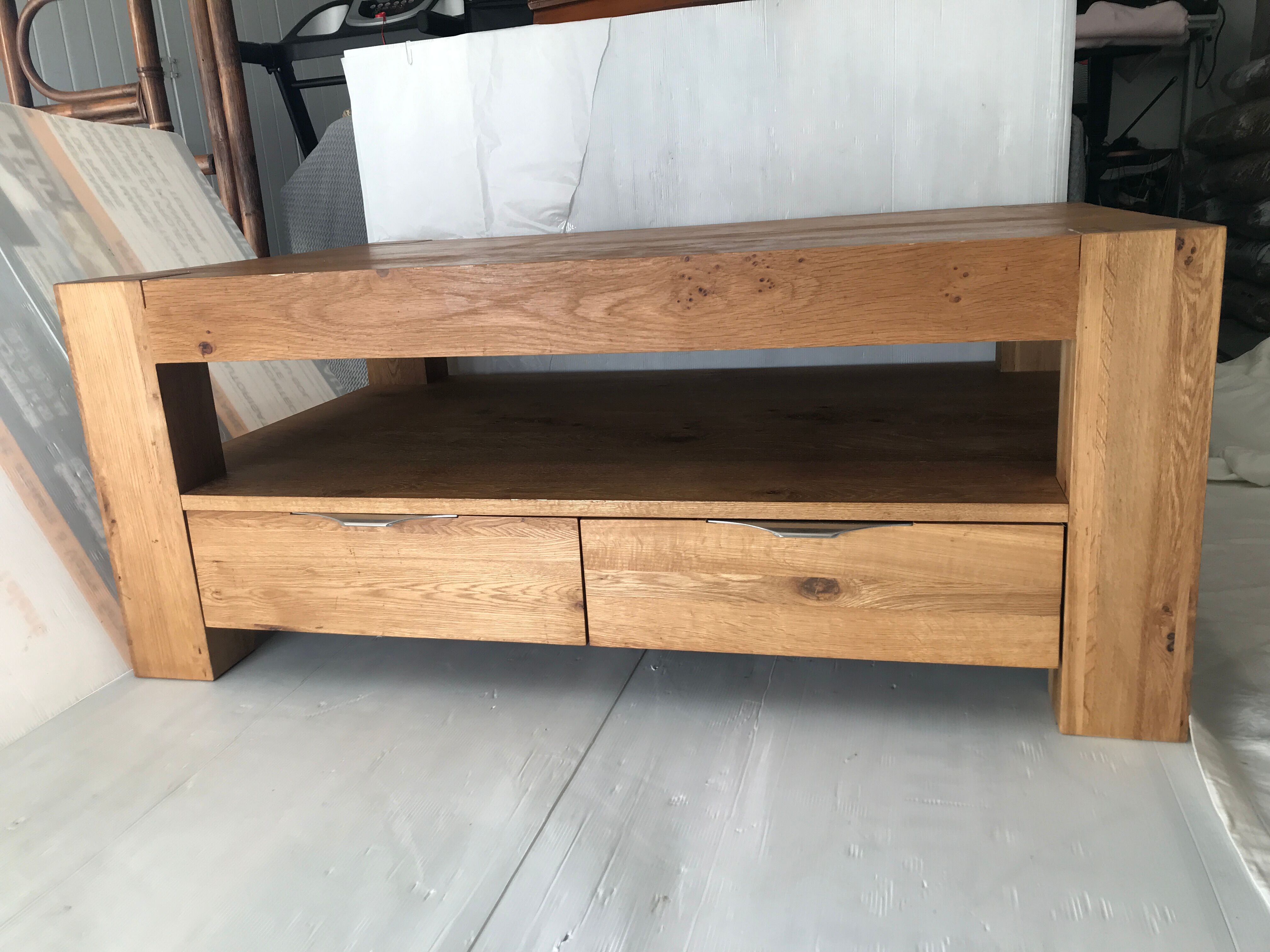 Drop table, solid wood tv cabinet