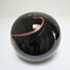 ball paperweight black and coppery glass paste Bob le Bleis glassware Maure Old vintage