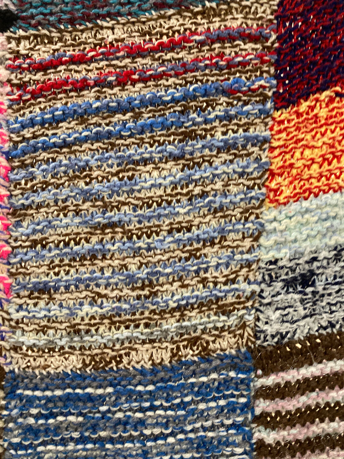 Plaid patchwork multicolore en laine