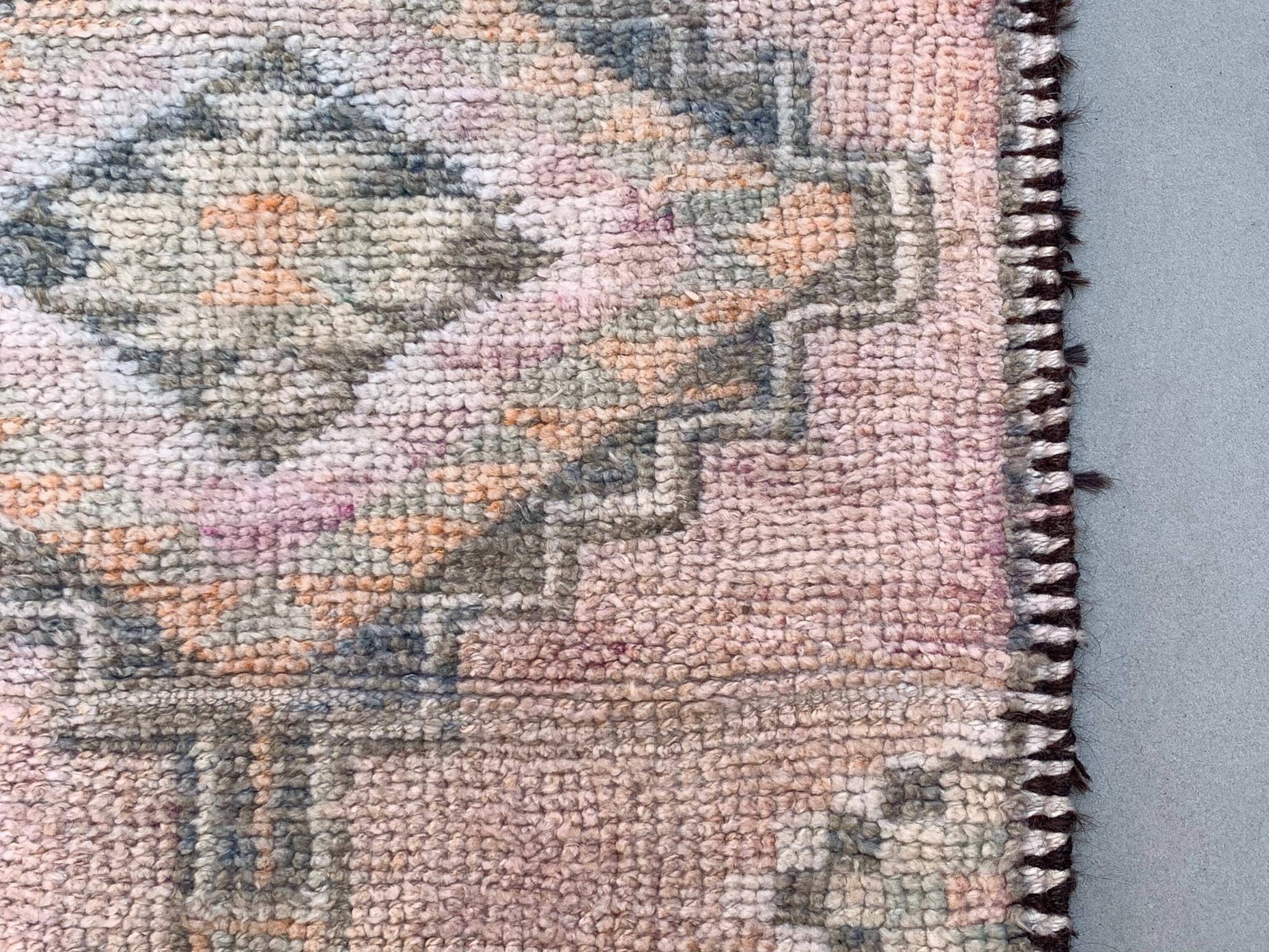Vintage Turkish  Tribal Runner 460x83 cm veg dye wool rug tribal, handmade